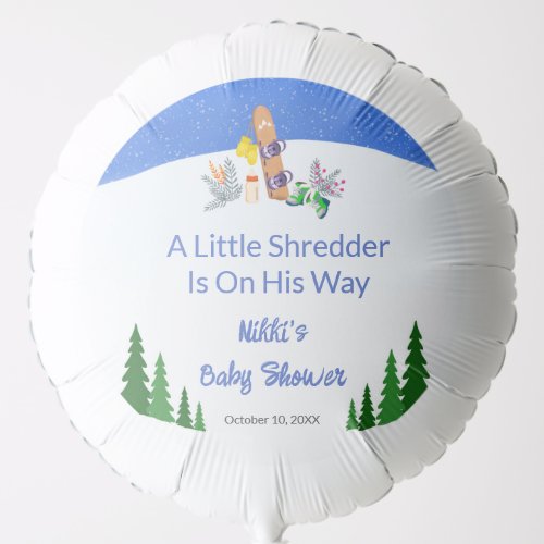 A Little Shredder Snowboard Balloon
