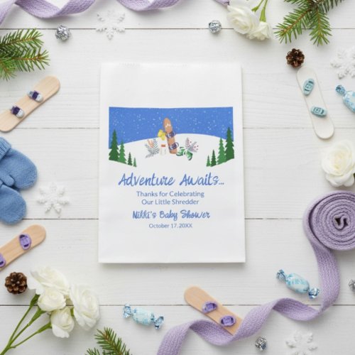 A Little Shredder Snowboard Favor Bag