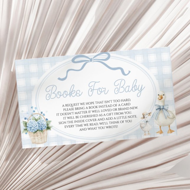 A Little Silly Goose Baby Shower Books For Baby Enclosure Card (Creator Uploaded)