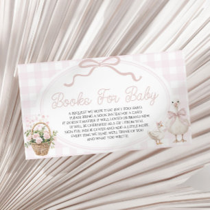 A Little Silly Goose Baby Shower Books For Baby Enclosure Card