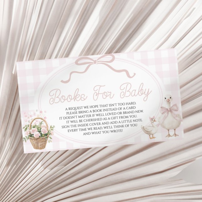 A Little Silly Goose Baby Shower Books For Baby Enclosure Card (Creator Uploaded)