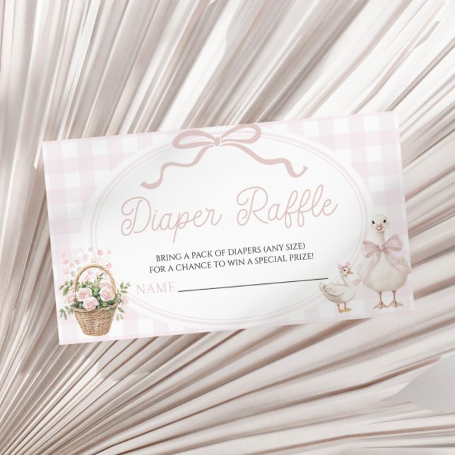 A Little Silly Goose Baby Shower Diaper Raffle Enclosure Card (Creator Uploaded)