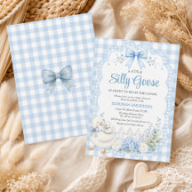 A Little Silly Goose Blue Cottagecore Baby Shower