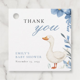 A Little Silly Goose Boy Baby Shower Favor Tags