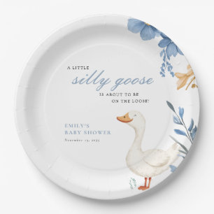 A Little Silly Goose Boy Baby Shower Paper Plates