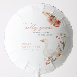 A Little Silly Goose Girl Baby Shower Balloon