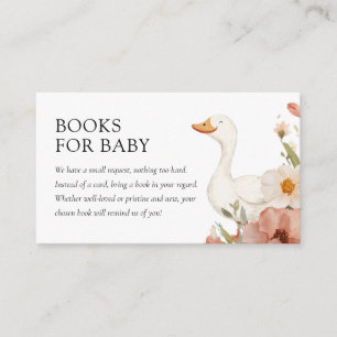 A Little Silly Goose Girl Baby Shower Books Baby Enclosure Card