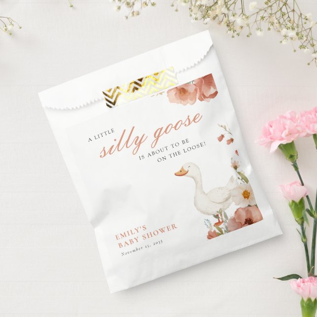 A Little Silly Goose Girl Baby Shower Favor Bag (Sealed)