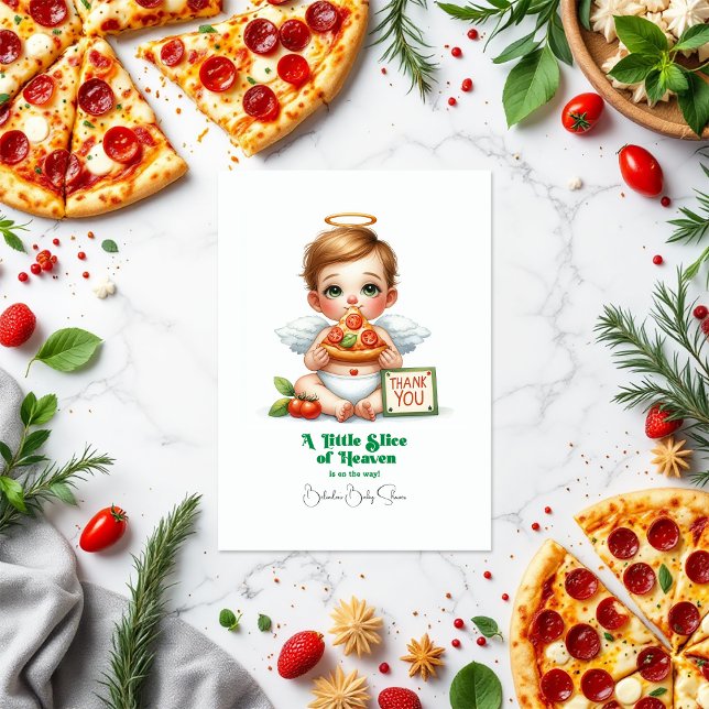 A Little Slice of Heaven - Baby Shower Thank You Card (A Little Slice of Heaven - Baby Shower Thank You Card)