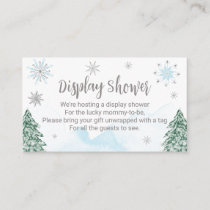 A little snow Christmas Baby Shower Display Shower Enclosure Card