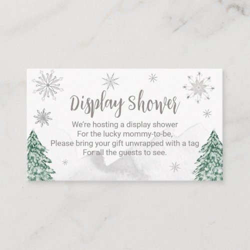 A little snow Christmas Baby Shower Display Shower Enclosure Card