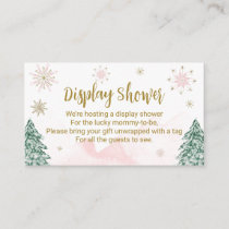 A little snow Christmas Baby Shower Display Shower Enclosure Card