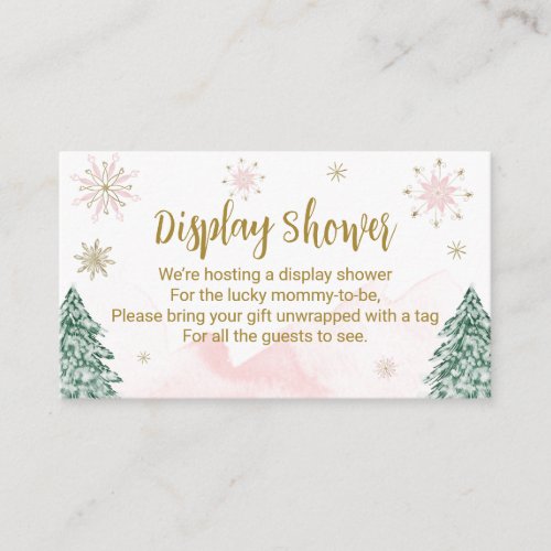 A little snow Christmas Baby Shower Display Shower Enclosure Card