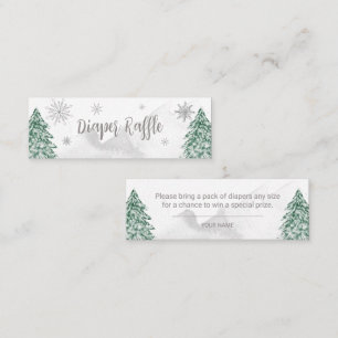 A little snowflake Baby Diaper Raffle Mini Business Card