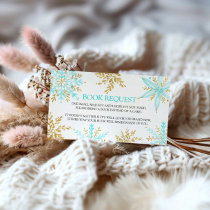 A Little Snowflake Baby Shower Book for Baby Enclo Enclosure Card