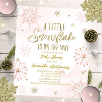 A Little Snowflake Baby Shower Budget Invitation