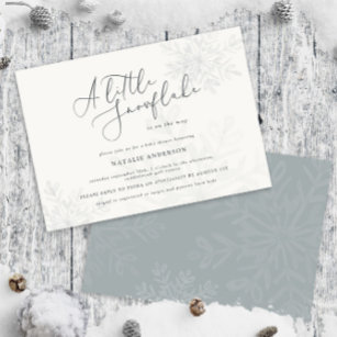 A little snowflake baby shower invitation