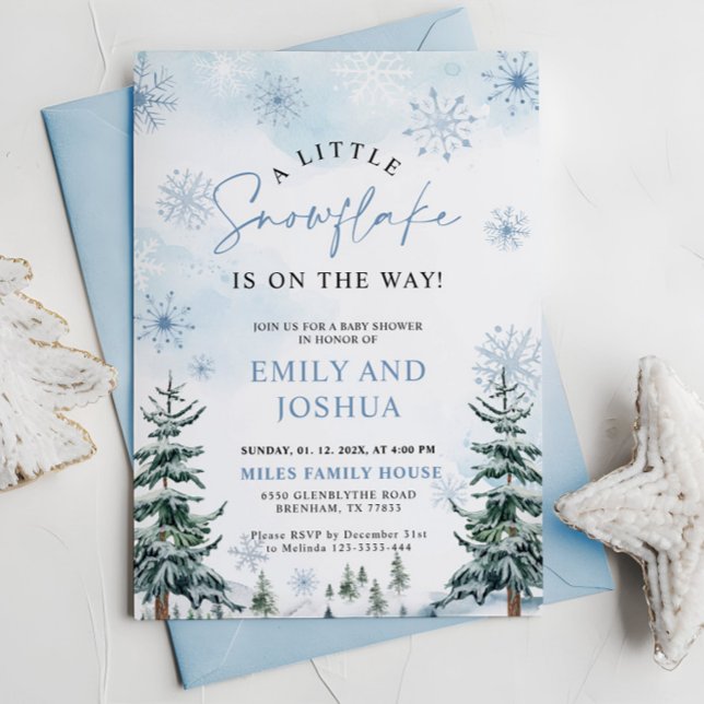 A little Snowflake Baby Shower Invitation (Creator Uploaded)