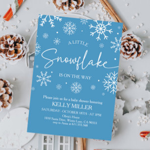 A Little Snowflake Baby Shower Invitation