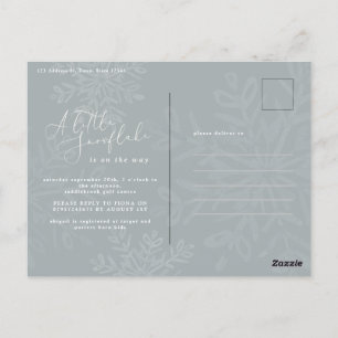 A little snowflake baby shower invitation postcard