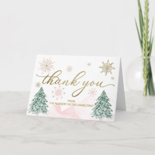 A little snowflake Baby Shower Thank You Card