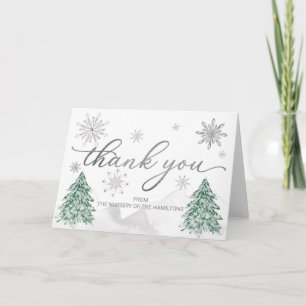 A little snowflake Baby Shower Thank You Card