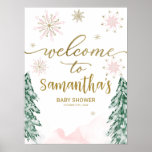 A Little Snowflake Baby Shower Welcome Sign at Zazzle