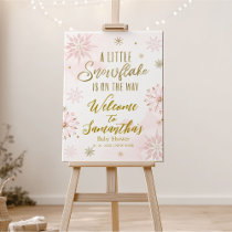 A Little Snowflake Baby Shower Welcome Sign