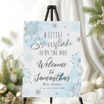 A Little Snowflake Baby Shower Welcome Sign