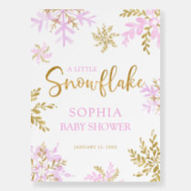A Little Snowflake Baby Shower Welcome Sign