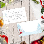 A little snowflake Blue Baby Shower Enclosure Card<br><div class="desc">Adorable calligraphy with snowflakes,  winter-themed baby shower invitations. Easy to personalised with your details. Check the collection to find matching items as enclosure cards.</div>