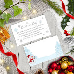 A little snowflake Blue Baby Shower Enclosure Card<br><div class="desc">Adorable calligraphy with snowflakes,  winter-themed baby shower invitations. Easy to personalised with your details. Check the collection to find matching items as enclosure cards.</div>