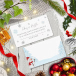 A little snowflake Blue Baby Shower Enclosure Card<br><div class="desc">Adorable calligraphy with snowflakes,  winter-themed baby shower invitations. Easy to personalised with your details. Check the collection to find matching items as enclosure cards.</div>