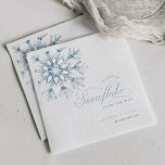 A Little Snowflake Blue Baby Shower Napkins<br><div class="desc">Celebrate the arrival of your little girl with our "A Little Snowflake Blue Baby Shower Napkins". Featuring a delicate blue watercolor snowflake. The elegant script font adds a classic touch. Perfect for a winter baby shower, this card blends festive elements with winter details, making it ideal for a boy’s special...</div>