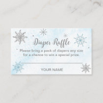 A little Snowflake Blue Baby Shower Thank You Enclosure Card