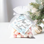 A little snowflake Blue Baby Shower Thank you Favor Tags<br><div class="desc">Adorable calligraphy with snowflakes,  winter-themed baby shower invitations. Easy to personalize with your details. Check the collection to find matching items as enclosure cards.</div>