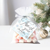 A little snowflake Blue Baby Shower Thank you Favor Tags
