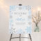 A Little Snowflake Blue Baby Shower Welcome Sign