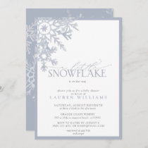 A Little Snowflake Blue Watercolor Baby Shower