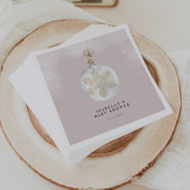 A Little Snowflake Blush Pink Baby Shower Napkins