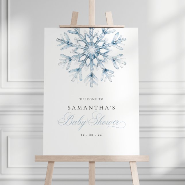 A Little Snowflake Boy Baby Shower Welcome Sign (Creator Uploaded)