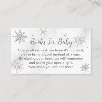 A Little Snowflake Gray Baby Shower Enclosure Card by LitleStarPaper at Zazzle