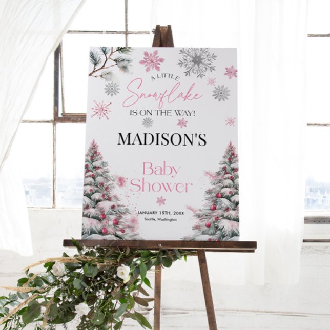 A Little Snowflake Is On The Way, Baby Shower Sign (Creator Uploaded)