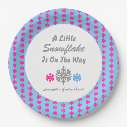 A Little Snowflake Is On The Way Paper Plates