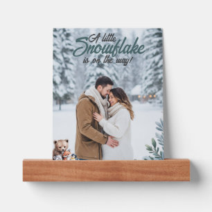 A Little Snowflake is on the Way Winter Pregnancy Picture Ledge