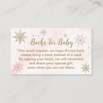 A little Snowflake Pink Baby Shower Enclosure Card