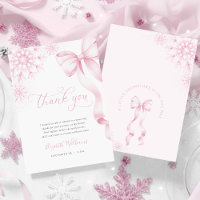 A Little Snowflake Pink Bow Baby Shower