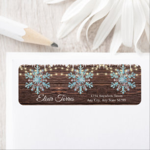 A Little Snowflake Rustic Winter Baby Shower Label