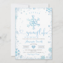 A Little Snowflake Winter Baby Shower Invitation