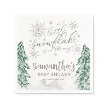 A little snowflake Winter Baby Shower Napkins